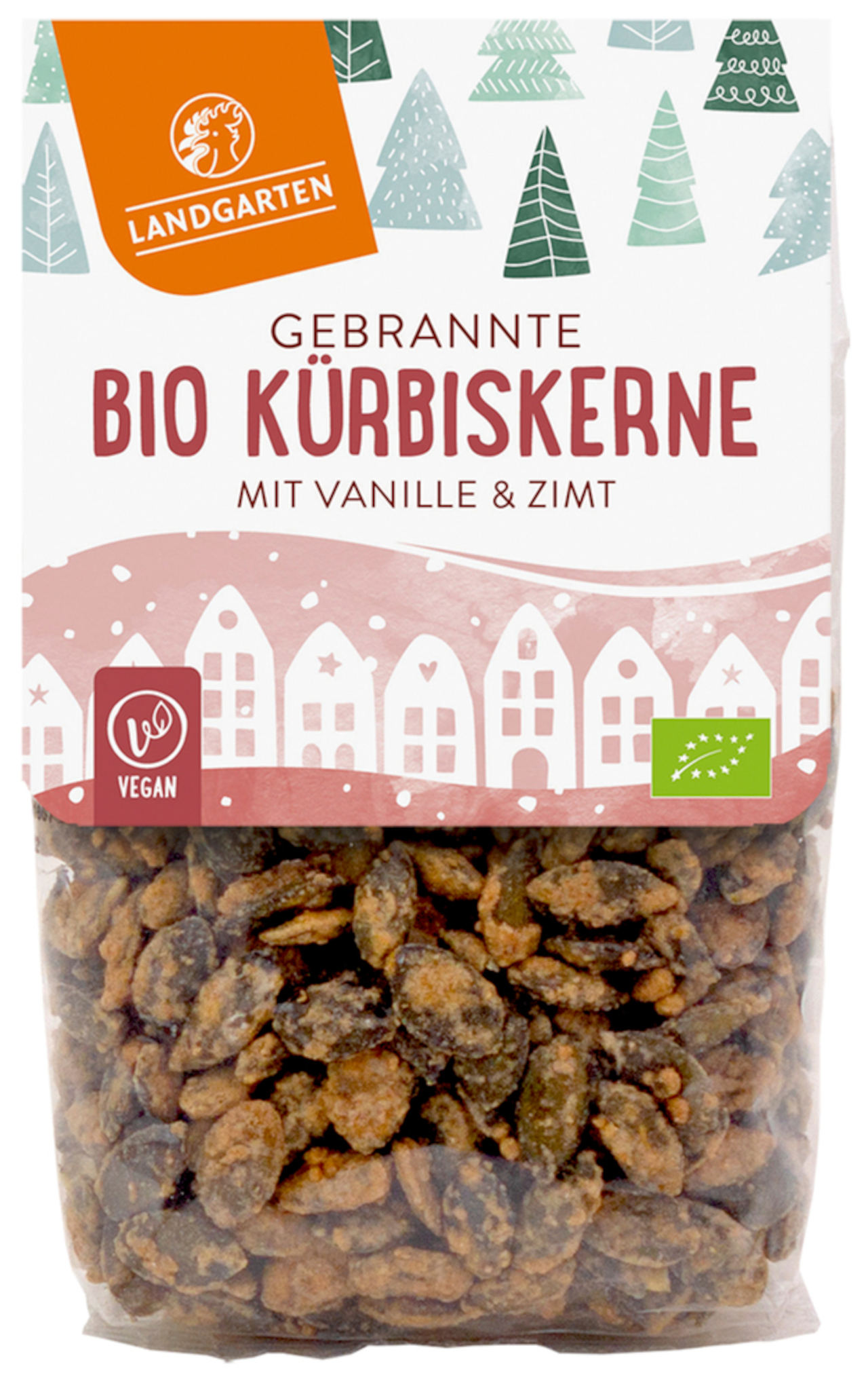 Landgarten Bio gebrannte Kürbiskerne 8x150g