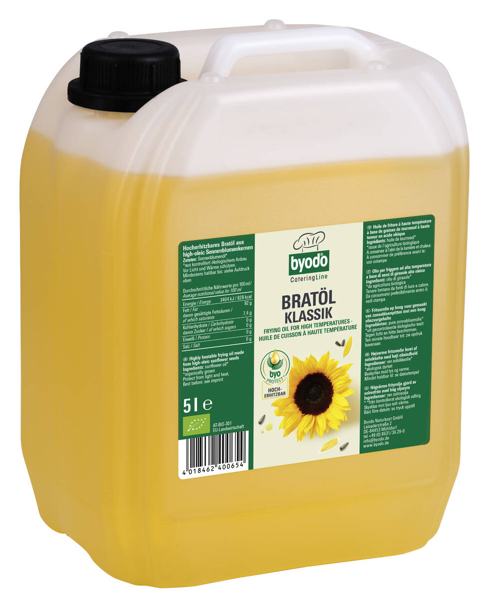 Huile de friture biologique Byodo Classic 5 l