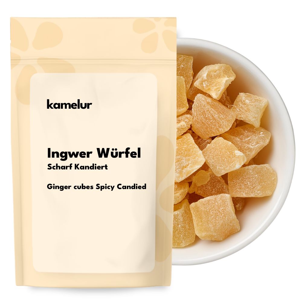 Cubes de gingembre fort, confits