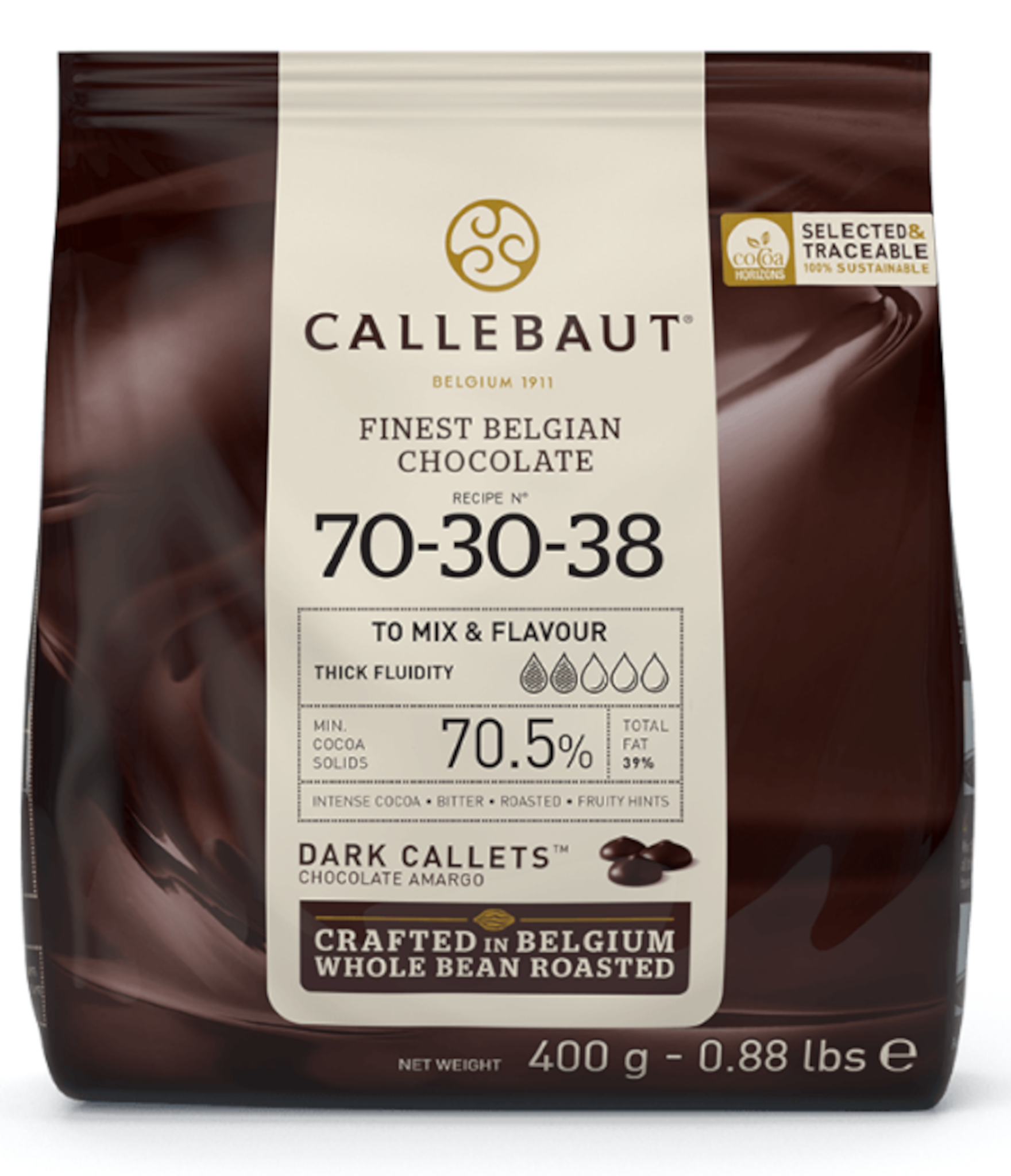 Barry Callebaut 70-30-38 chocolat de couverture noir 400g