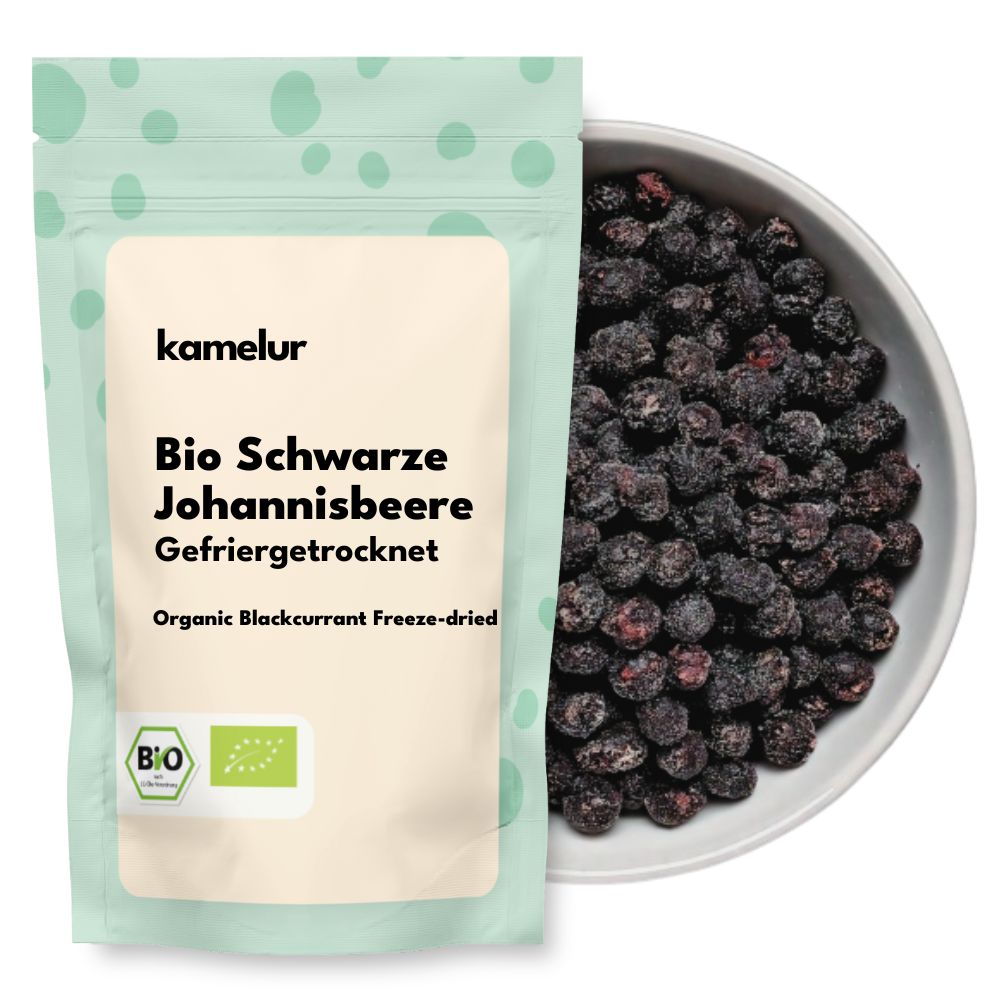 Bio schwarze Johannisbeeren gefriergetrocknet 250g