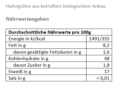 Bio Hafergrütze