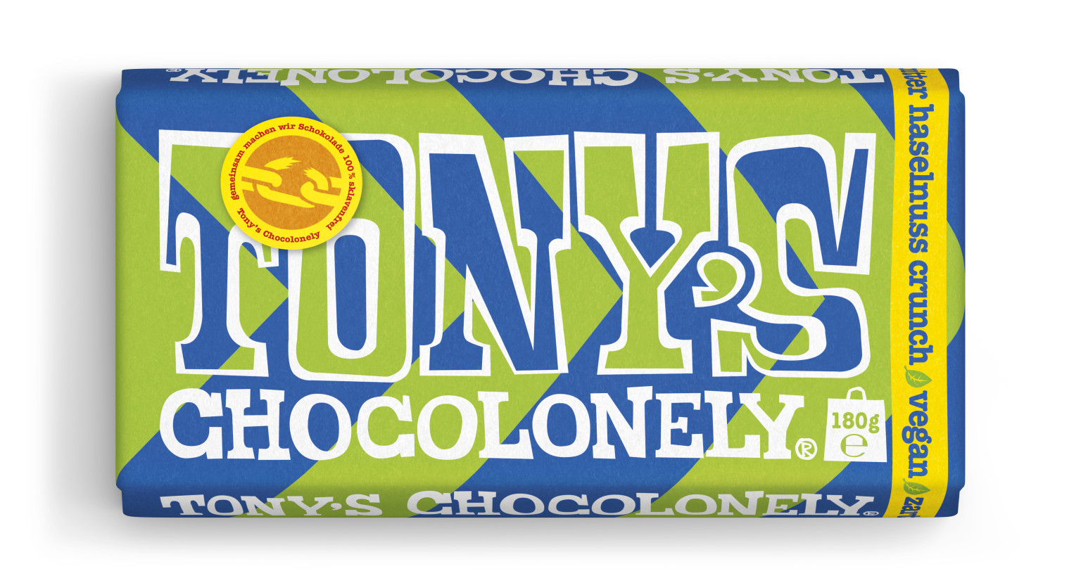 Zartbitterschokolade 51% Haselnuss Crunch, 180g