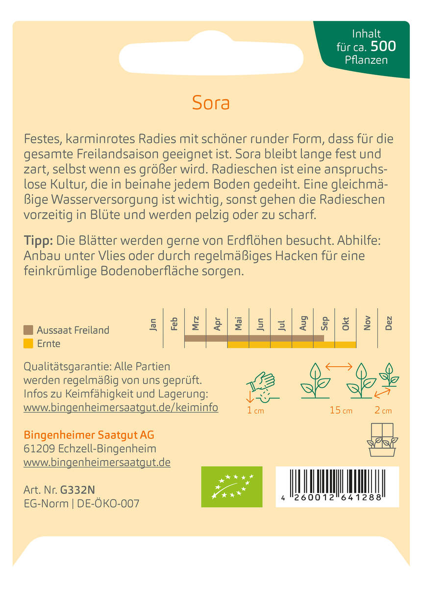 Bingenheimer Saatgut Radies Sora