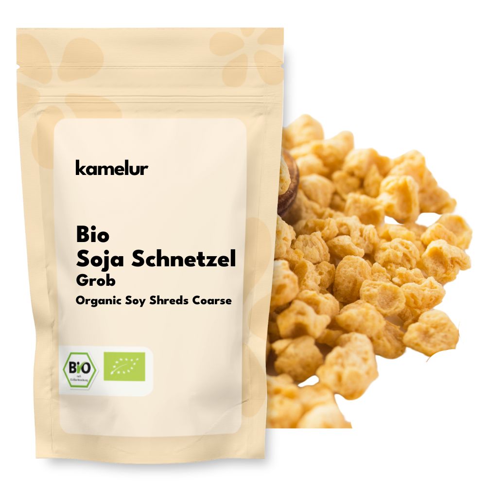 Flocons de soja bio, grossiers, 1 kg