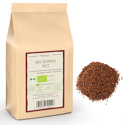 Rote Quinoa Körner in Bio-Qualität