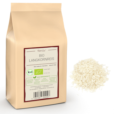 Geschälter Langkorn Reis in Bio-Qualität