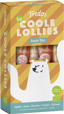 Fredos Wassereis Coole Lollies bunter Mix 10 Sticks 30ml