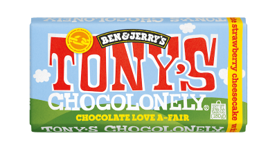 Tony's Chocolonely Weiße Schokolade Erdbeer Käsekuchen