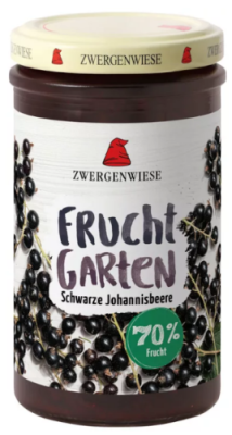 Bio Frucht-Aufstrich Schwarze Johannisbeere mit Agavendicksaft gesüßt