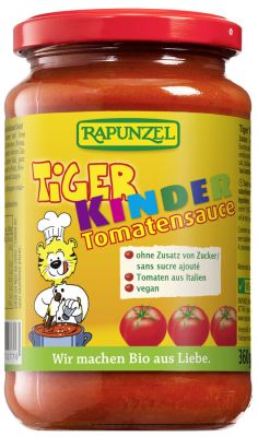 Tomatensauce Tiger, 345ml Kinder Tomatensauce von Rapunzel