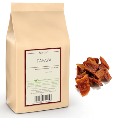 Papaya Stücke, schonend getrocknet und ohne Zusätze